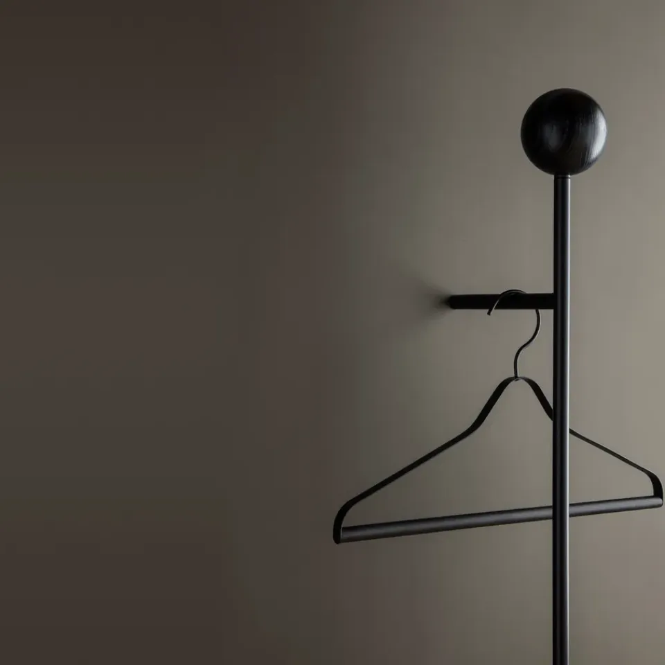 New Ferm Living Set de 3 perchas , Negro