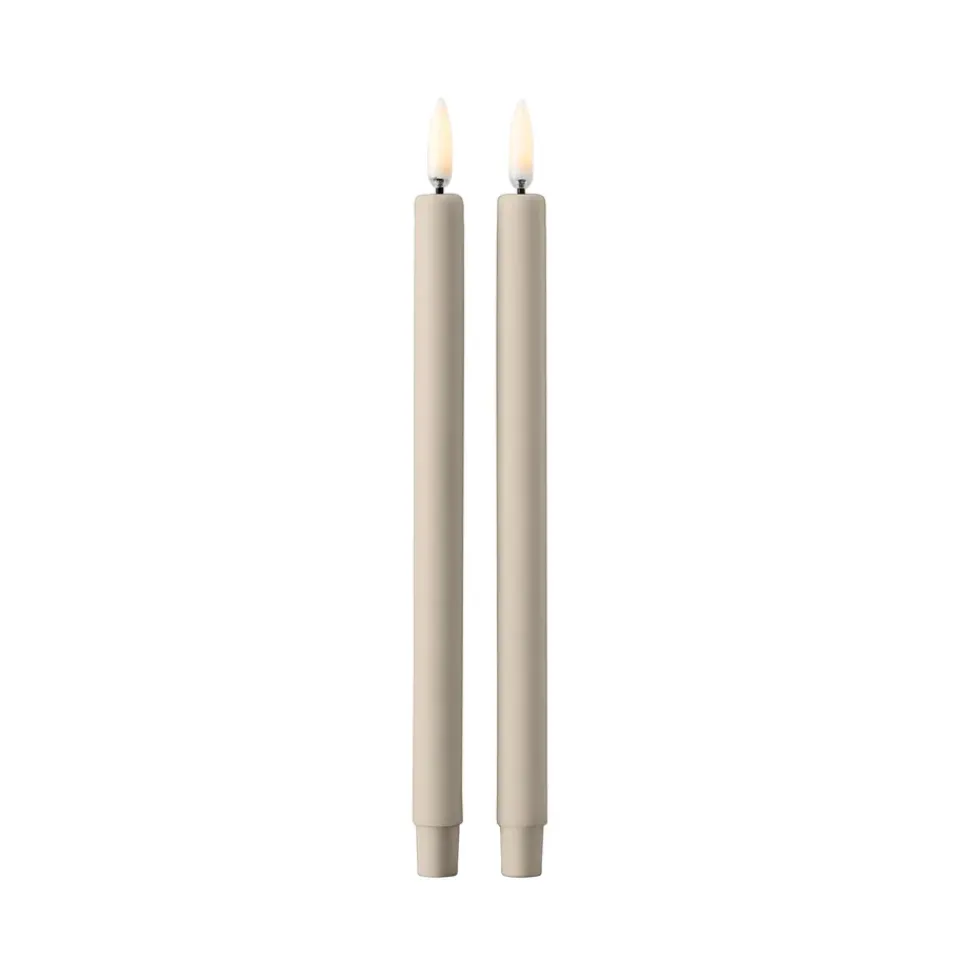 Sale STOFF Set de 2 Velas LED Uyuni Lighting, arena Beige
