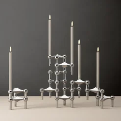 Sale STOFF Set de 2 Velas LED Uyuni Lighting, arena Beige