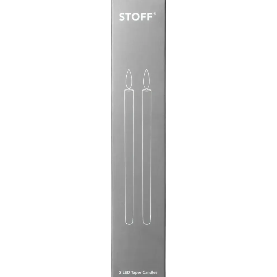 Online STOFF Set de 2 Velas LED Uyuni Lighting, Blanco