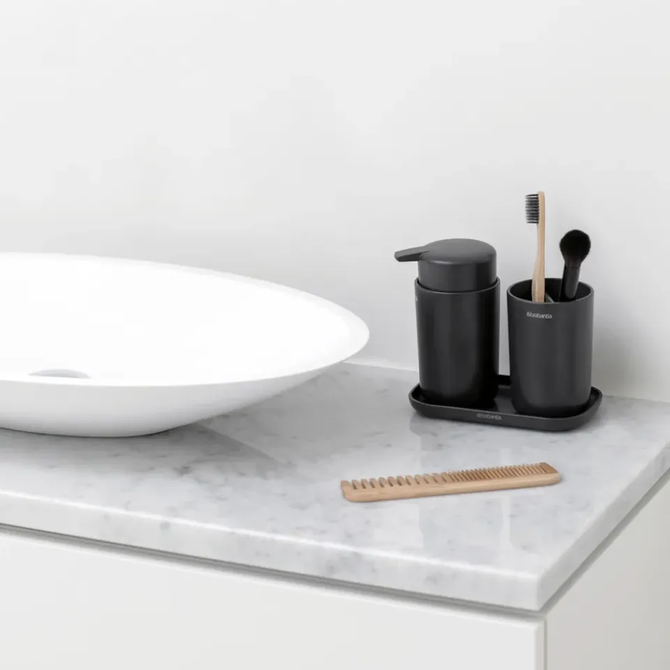 Sale Brabantia Set de accesorios para el baño ReNew , oscuro Gris