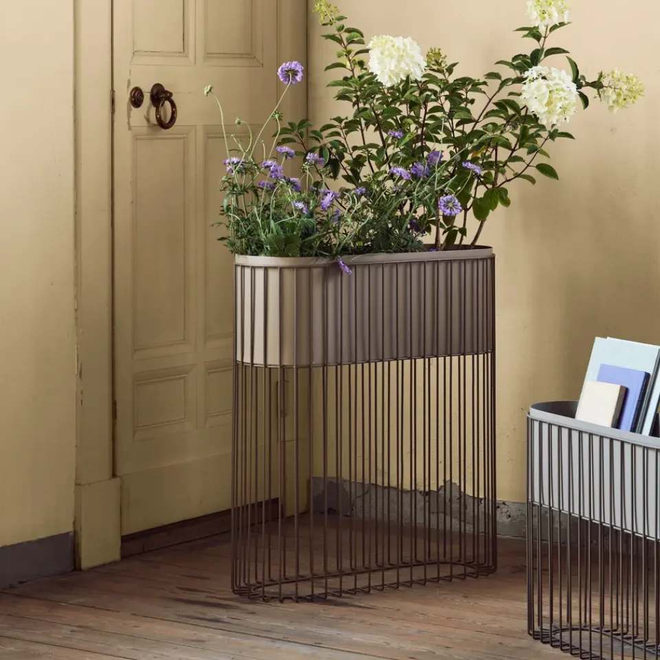 Clearance Broste Copenhagen Set de jardineras Fenja, Simply taupe warm grey BeigeMarrón