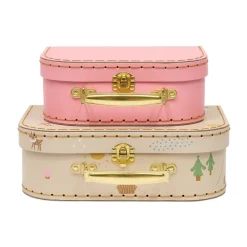 Hot OYOY Set de maletas Friends in the Forest 2 piezas, Deer & Duck RosaBeige