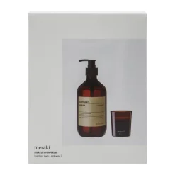 Discount Meraki Set de regalo jabón de manos y vela perfumada, Northern dawn + dark wood Blanco