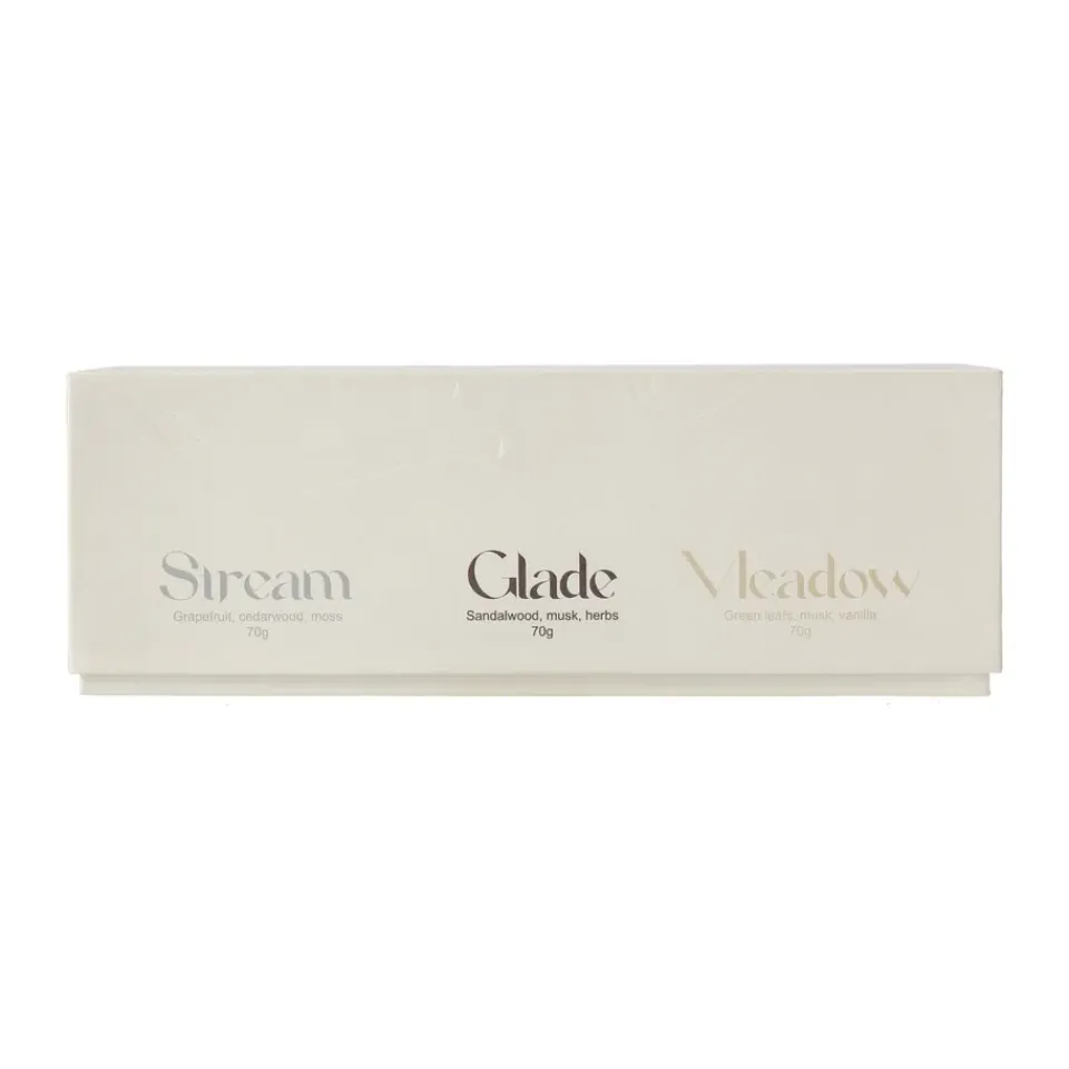 Outlet Scandi Living Set de regalo Vela aromática 70g paquete de 3, Stream/Glade/Meadow Multi