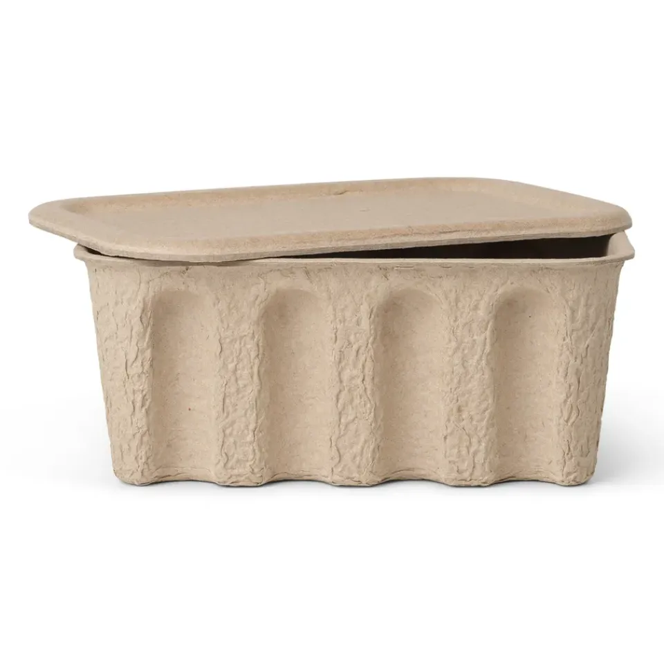Discount Ferm Living Setd e 2 cajas de almacenaje Ferm Caja papel pequeñas, marrón Beige