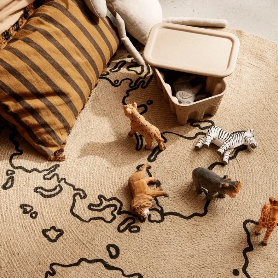 Discount Ferm Living Setd e 2 cajas de almacenaje Ferm Caja papel pequeñas, marrón Beige