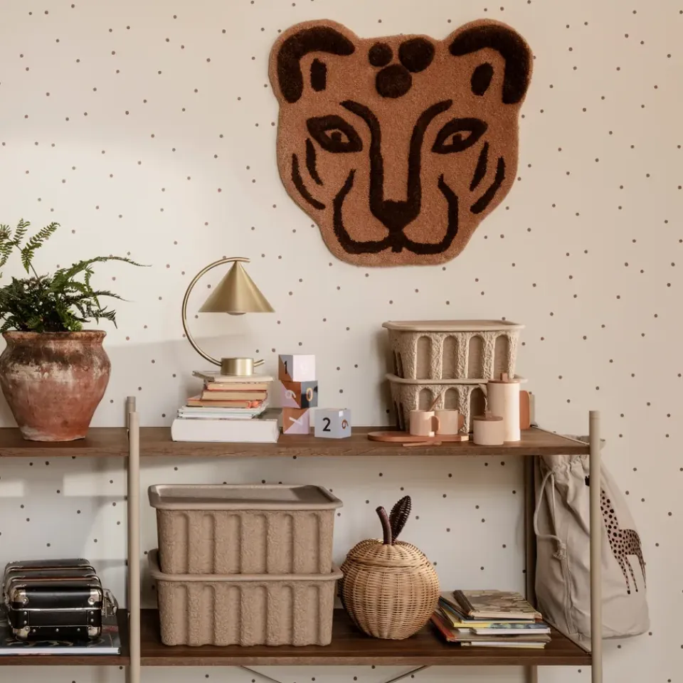 Discount Ferm Living Setd e 2 cajas de almacenaje Ferm Caja papel pequeñas, marrón Beige