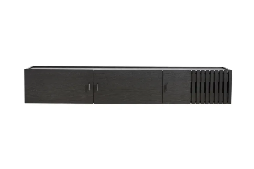 Sale Woud Sideboard de pared Array, 150 cm, Roble pintado Negro
