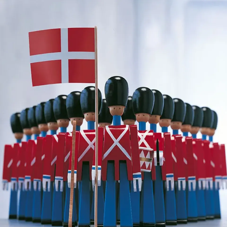 Hot Kay Bojesen Denmark Soldado con tambor Kay Bojesen, rojo-azul Marrón