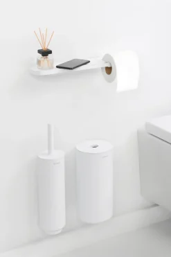 Online Brabantia Soporte de papel higiénico con estante MindSet, Mineral Fresh White Blanco