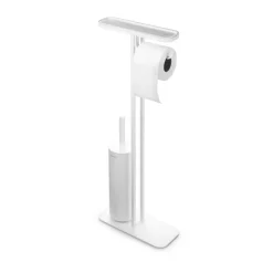 Online Brabantia Soporte papel higiénico y escobilla con estante MindSet, Mineral Fresh White Blanco