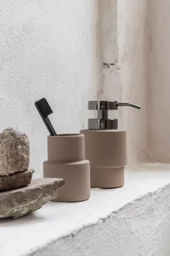 Mette Ditmer Soporte para cepillo de dientes Shades 9,5 cm, Nougat Marrón
