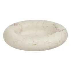 Outlet OYOY Soporte para velas Savi mármol Ø13,8 cm, Offwhite Blanco