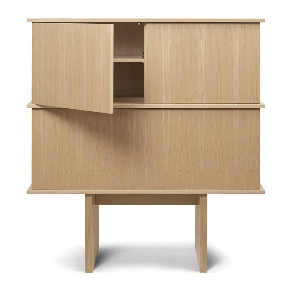 Ferm Living Stilt sideboard double 109x100 cm, Natural oak Beige