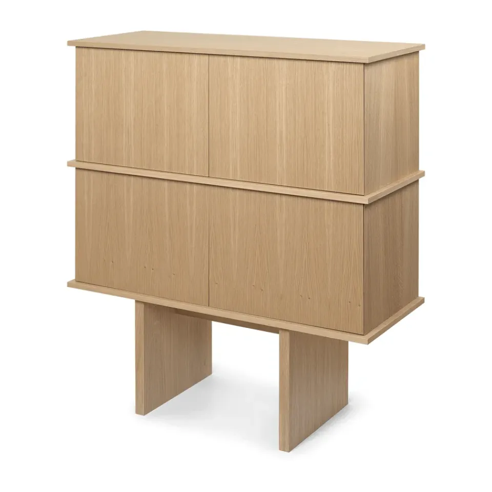 Ferm Living Stilt sideboard double 109x100 cm, Natural oak Beige