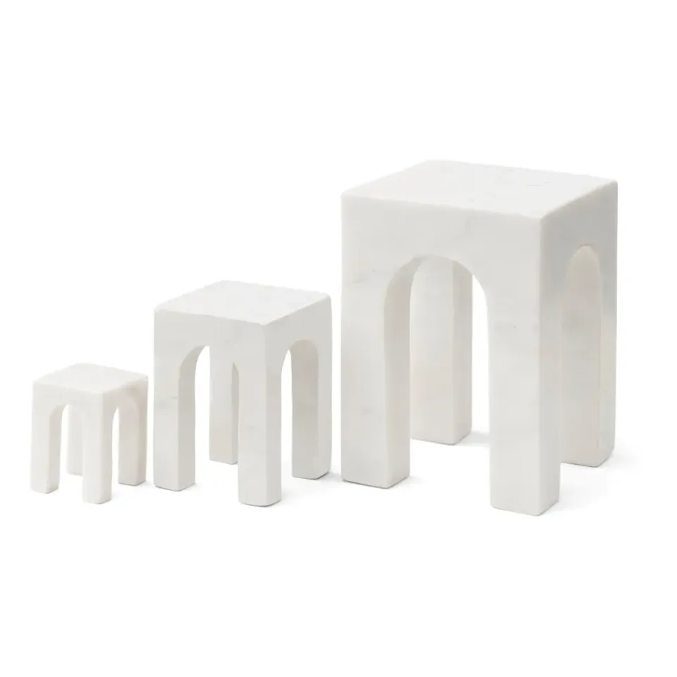 Hot Gejst Sujetalibros Arkis 3 piezas, Blanco