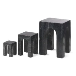 New Gejst Sujetalibros Arkis 3 piezas, negro Blanco