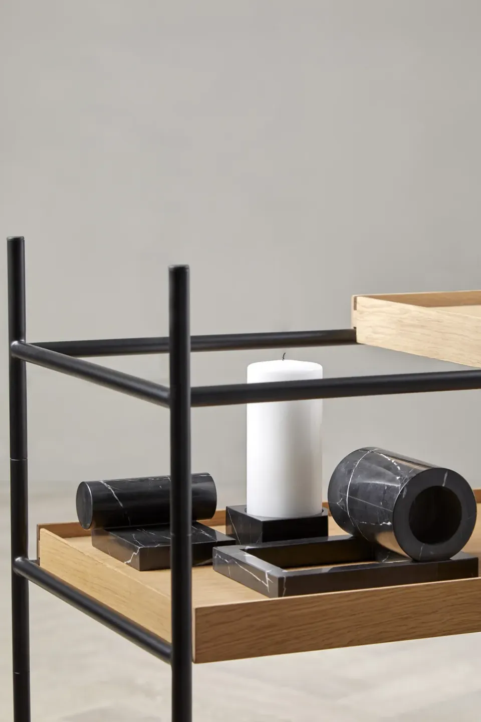 Outlet Woud Sujetalibros Booknd mármol, Negro