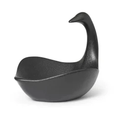 Best Ferm Living Swan Centrepiece, Black Negro