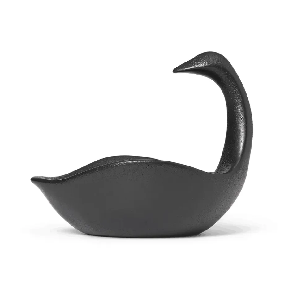 Best Ferm Living Swan Centrepiece, Black Negro