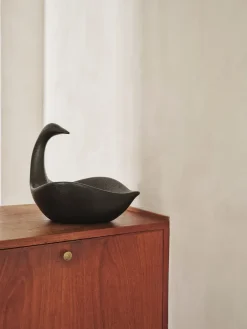 Best Ferm Living Swan Centrepiece, Black Negro
