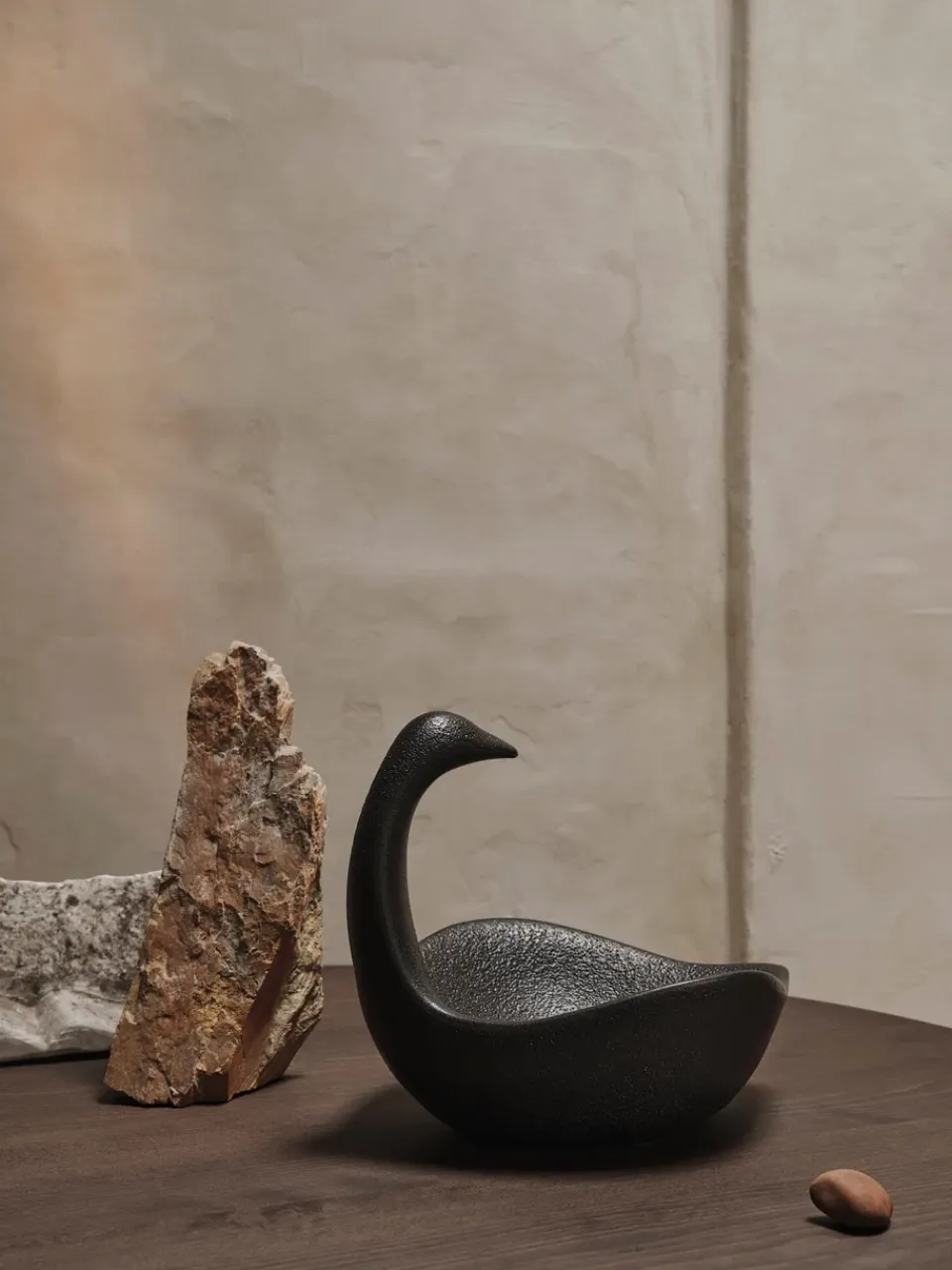 Best Ferm Living Swan Centrepiece, Black Negro