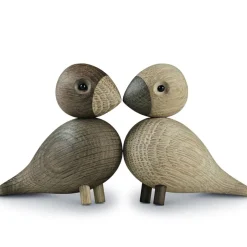 Online Kay Bojesen Denmark Tortolitos de madera, set de 2, roble Marrón