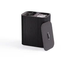 Joseph Joseph Tota Luxe cesta de ropa 90 L, Black Negro