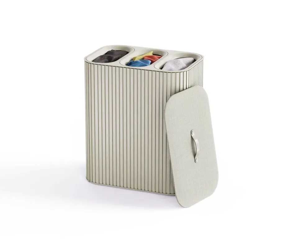 Joseph Joseph Tota Trio Luxe cesta de ropa 90 L, Ecru Beige
