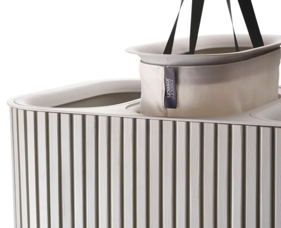 Joseph Joseph Tota Trio Luxe cesta de ropa 90 L, Ecru Beige