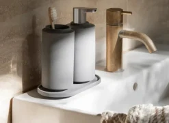 New Blomus Vaso para cepillos de dientes Creto, Micro chip Gris