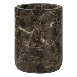 Outlet Mette Ditmer Vaso portacepillos Marble 10 cm, Marrón