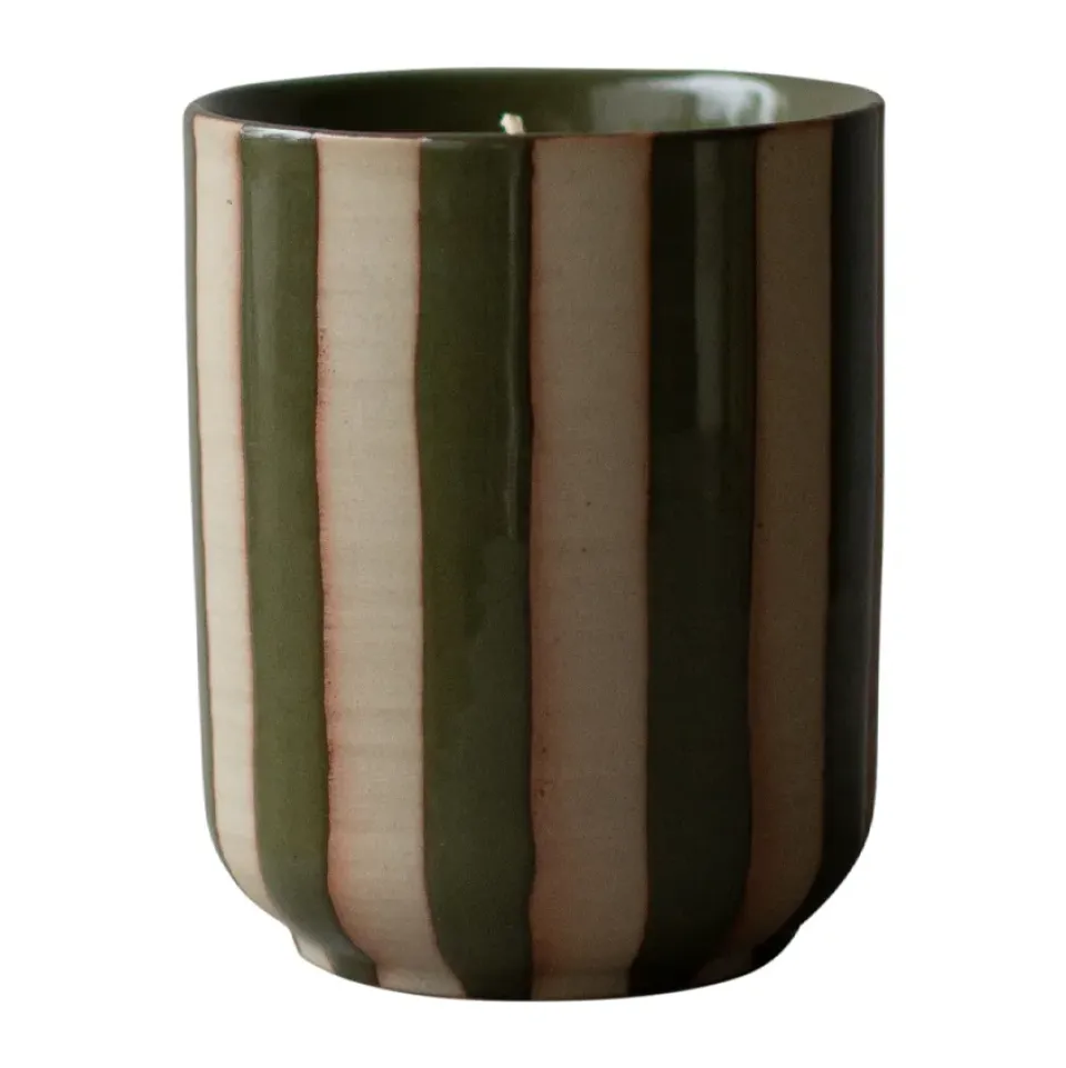 Discount DBKD Vela aromática Burn 60 h, Stripe green VerdeBeige