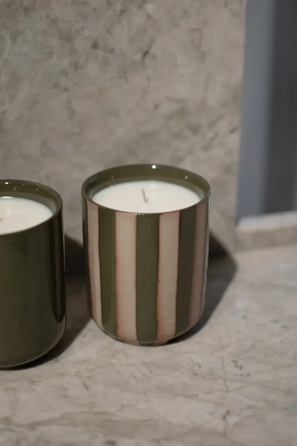 Discount DBKD Vela aromática Burn 60 h, Stripe green VerdeBeige