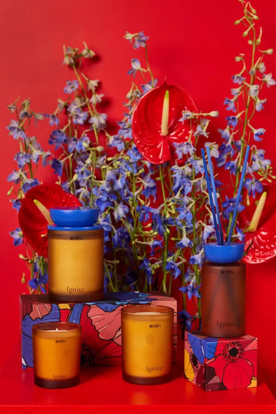 New Byon Vela aromática Ignite, 30 horas Naranja