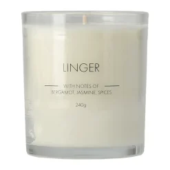 Best Scandi Essentials Vela aromática Linger , 240 g Blanco