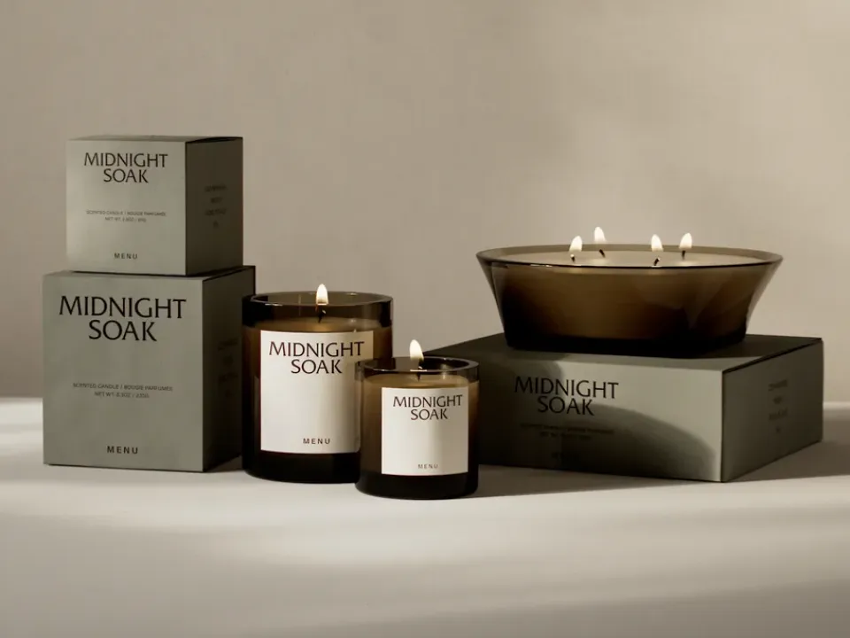 Clearance Audo Copenhagen Vela aromática Olfacte Midnight Soak, 235 g GrisVerdeMarrón