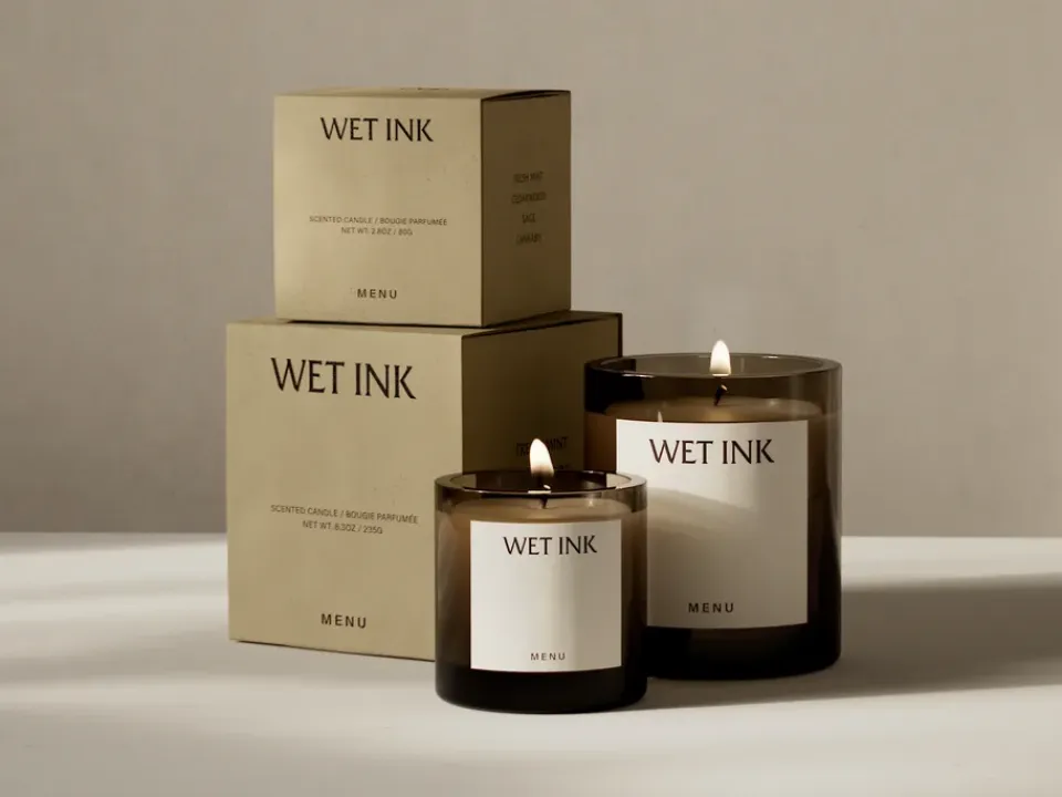 Online Audo Copenhagen Vela aromática Olfacte Wet Ink, 235 g GrisVerdeMarrón