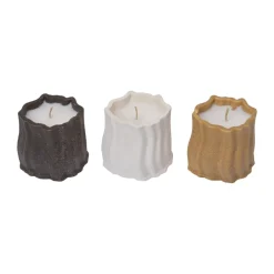Outlet Ferm Living Vela aromática Rylith 13 h, 3 piezas, Higo, limón de citronela, manzanilla BlancoBeigeMarrón