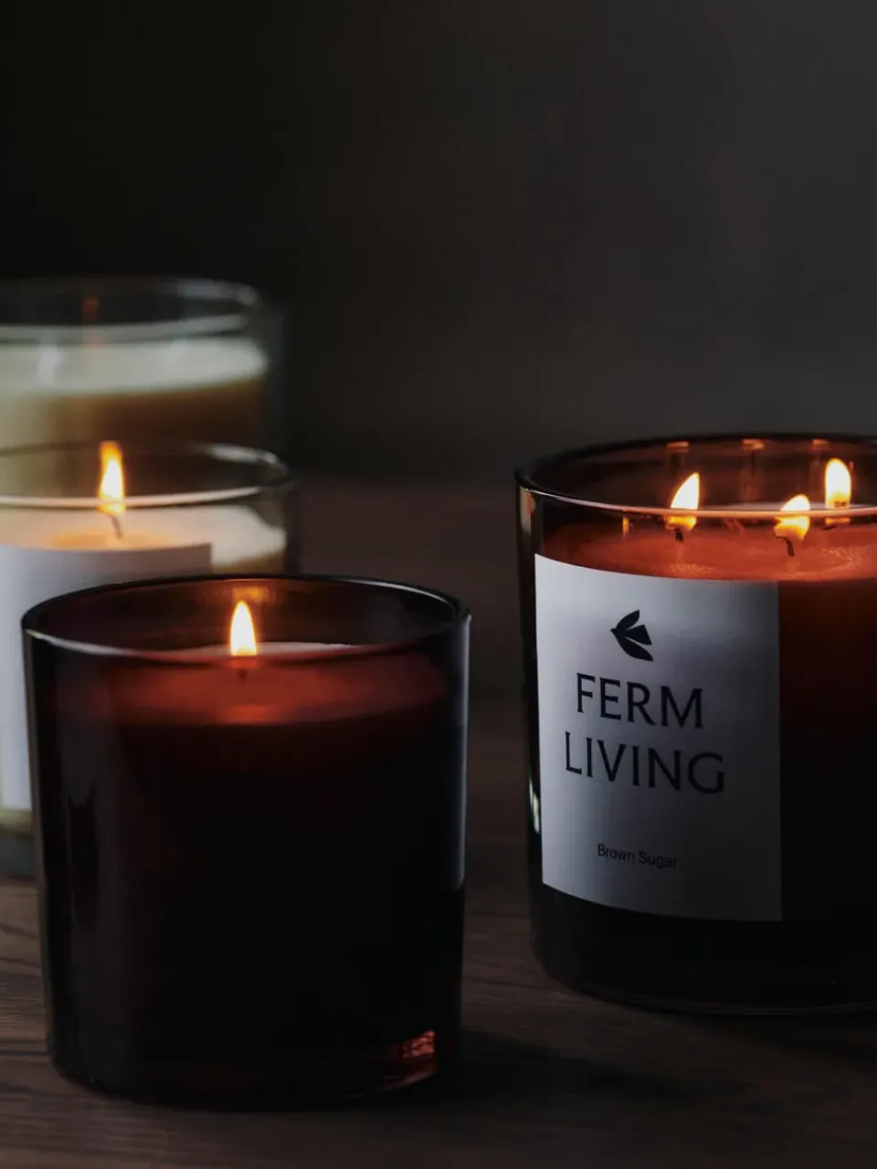 Discount Ferm Living Vela aromática Vitto 50 h, Dark Grape Verde
