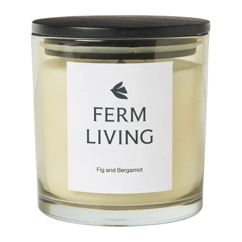 Sale Ferm Living Vela aromática Vitto 45 h, Light Celedon Blanco
