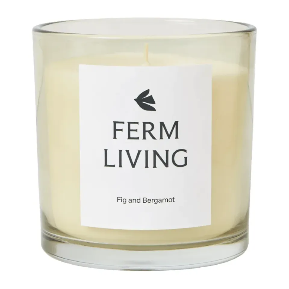 Sale Ferm Living Vela aromática Vitto 45 h, Light Celedon Blanco