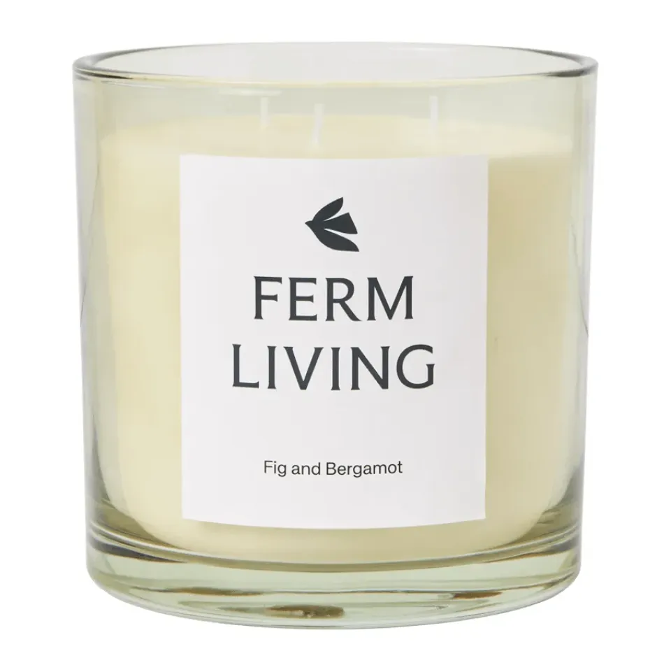 Outlet Ferm Living Vela aromática Vitto 50 h, Light Celedon Blanco