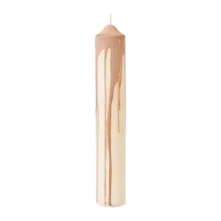 Discount Ferm Living Vela cilíndrica Dryp, , 30 cm Beige