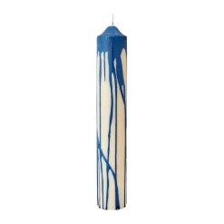 New Ferm Living Vela cilíndrica Dryp, Deep Blue, 30 cm Azul