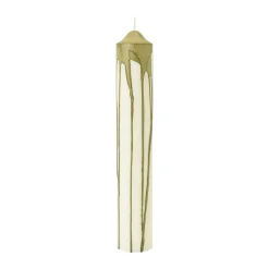 Hot Ferm Living Vela cilíndrica Dryp, Olive Green, 30 cm Verde