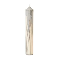 Discount Ferm Living Vela cilíndrica Dryp, Warm Grey, 30 cm Gris