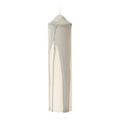 Discount Ferm Living Vela cilíndrica Dryp, Warm Grey, 20 cm Gris