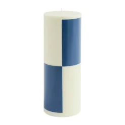 Discount HAY Vela gruesa Column Candle large 25 cm, Milky green-dark blue VerdeAzul